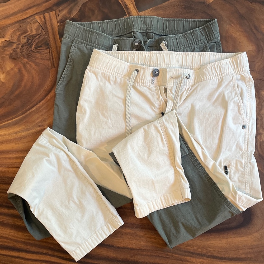 Vuori Drawstring Joggers - 1 Olive & 1 Cream - Picture 5 of 5